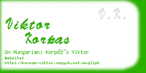 viktor korpas business card